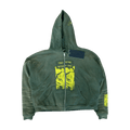 Enfants Riches Deprimes Green & Yellow Two Wars Within One Patchwork Thermal Zip Up Hoodie (Copy) - Morely TrendsEnfants Riches Deprimes Type here:)
