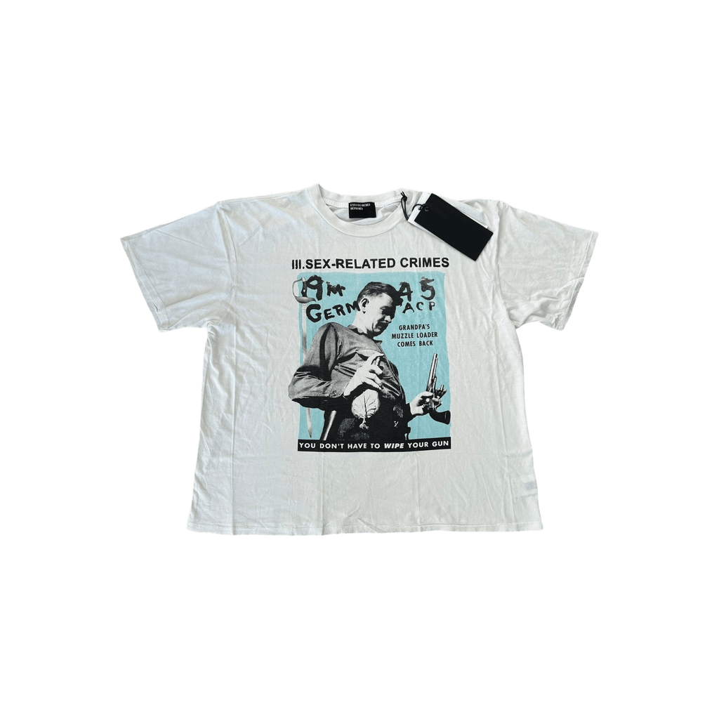 Enfants Riches Deprimes White & Black S*x Related Crimes Graphic T-Shirt - Morely TrendsEnfants Riches Deprimes Type here:)
