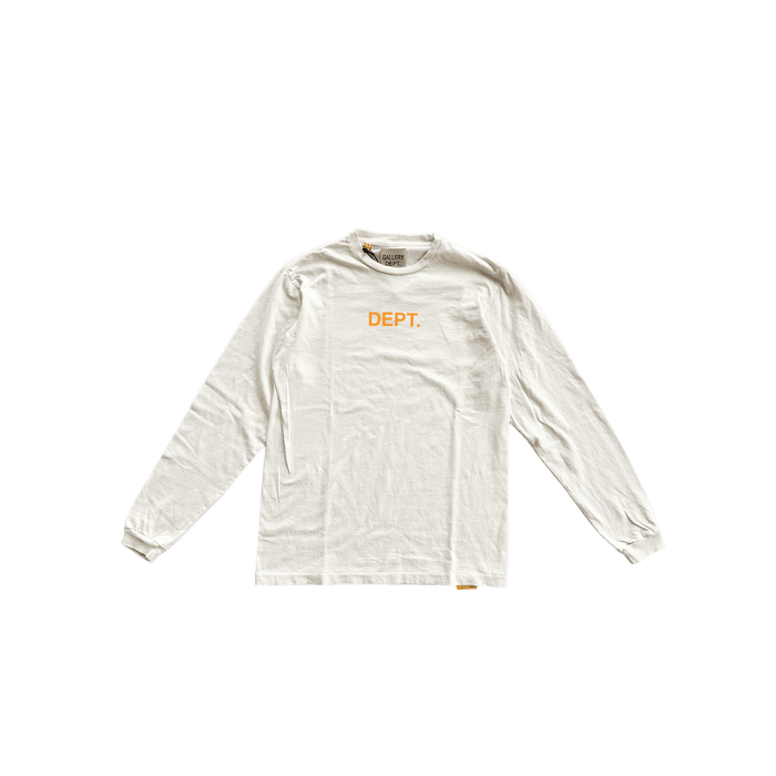 Gallery Dept — Gallery Dept Cream & Yellow Logo Longsleeve T-Shirt