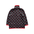 Gucci Black White & Red GG Monogram Alpaca Coat - Morely TrendsGucci Type here:)