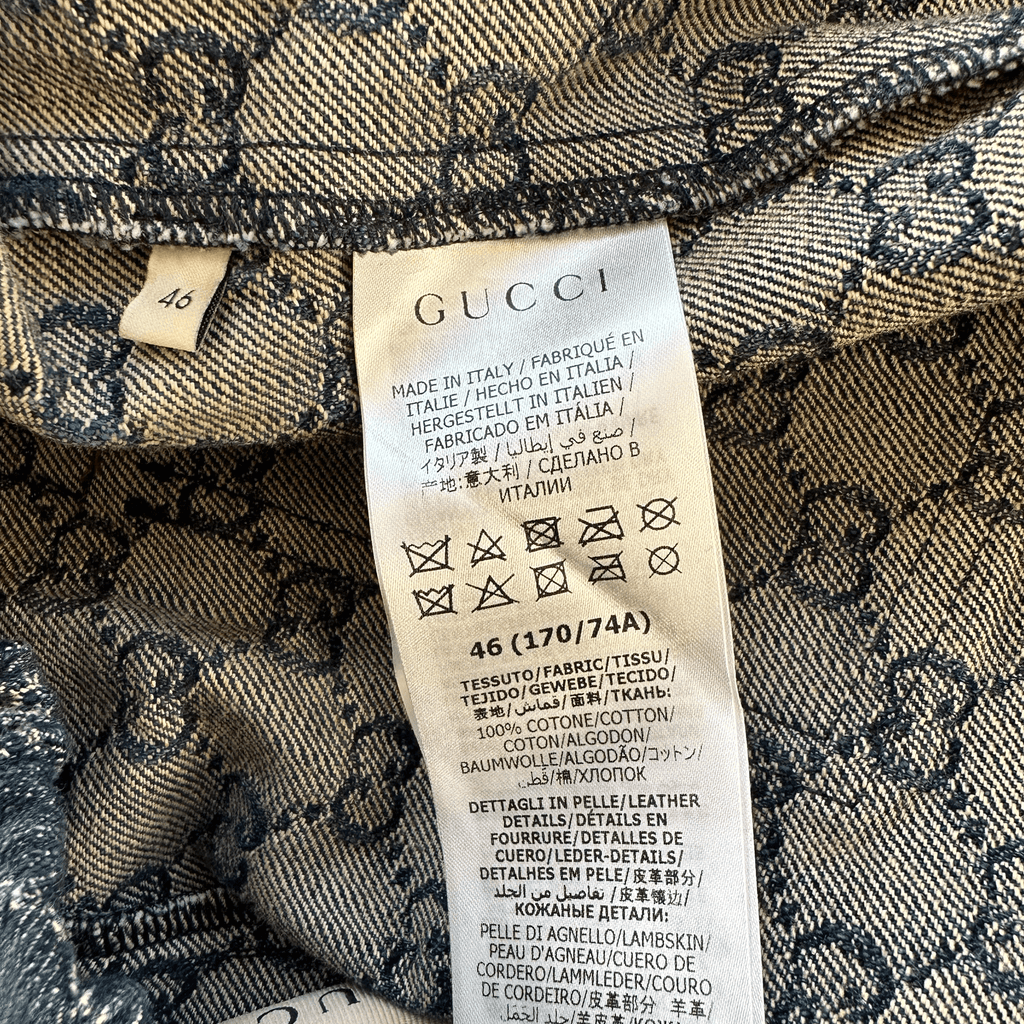 Gucci Blue & White GG Monogram Denim Shorts - Morely TrendsGucci Type here:)