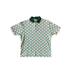Gucci White & Green GG Monogram Polo T-Shirt - Morely TrendsGucci Type here:)
