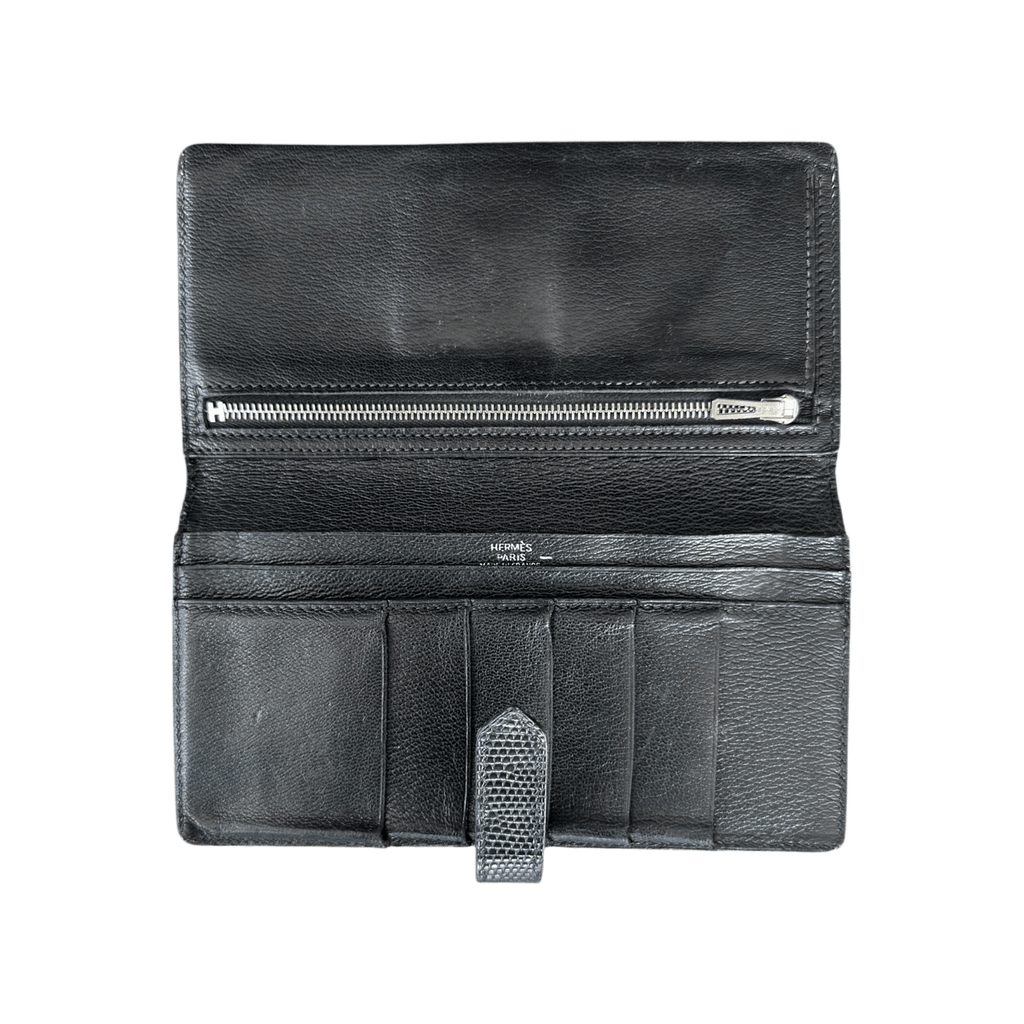 Hermes Black Lizard Bearn Wallet - Morely TrendsHermes Type here:)
