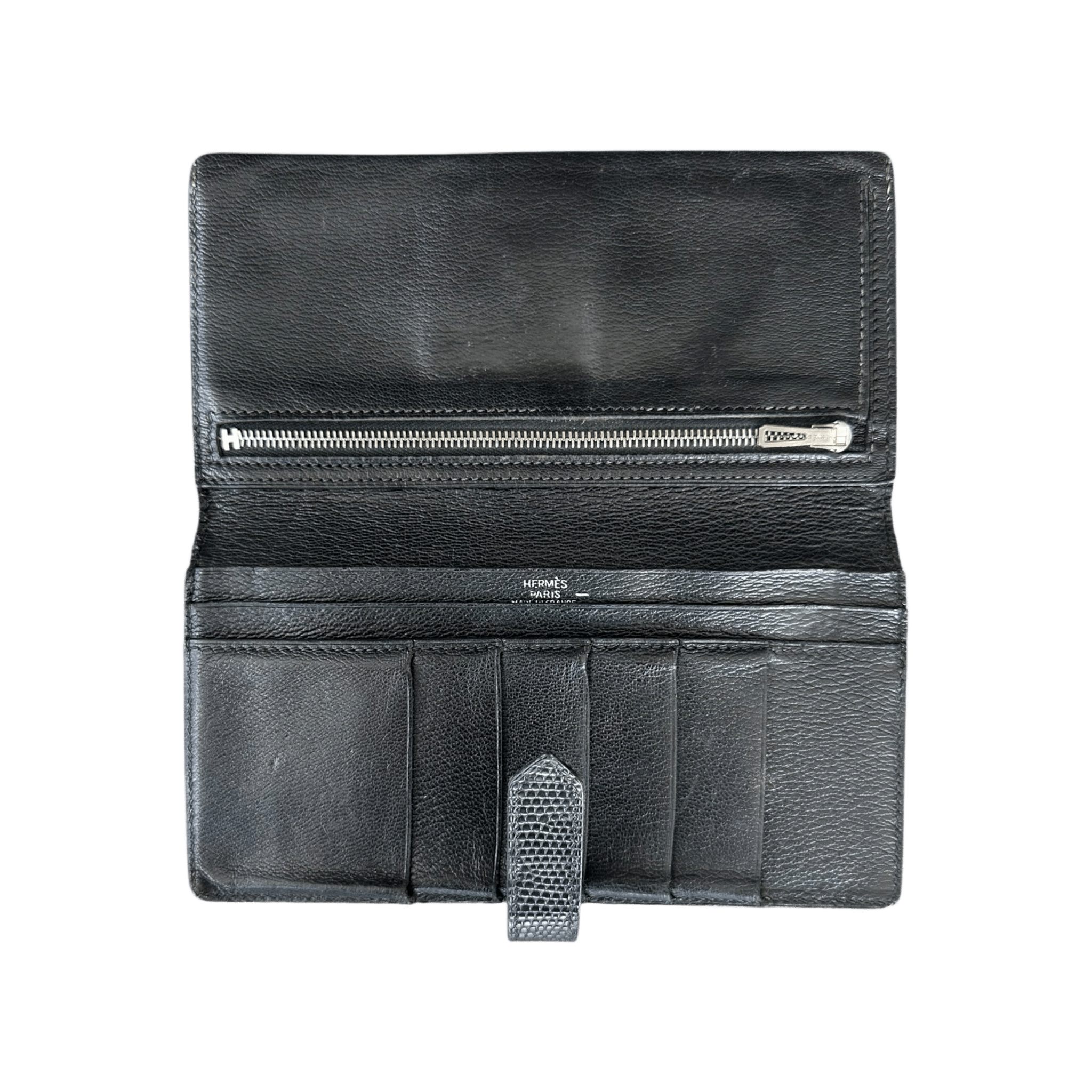 Hermes Black Lizard Bearn Wallet - Morely TrendsHermes Type here:)