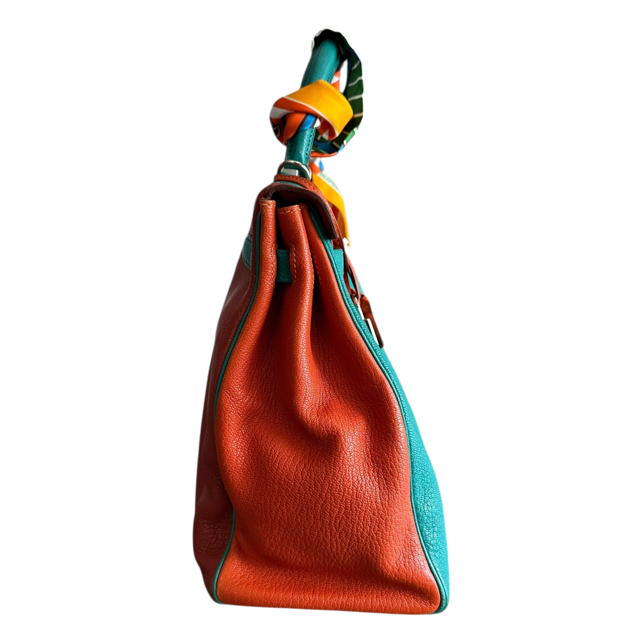 Hermes Blue & Multicolor Togo Retourne Kelly 35 - Morely TrendsHermes Type here:)