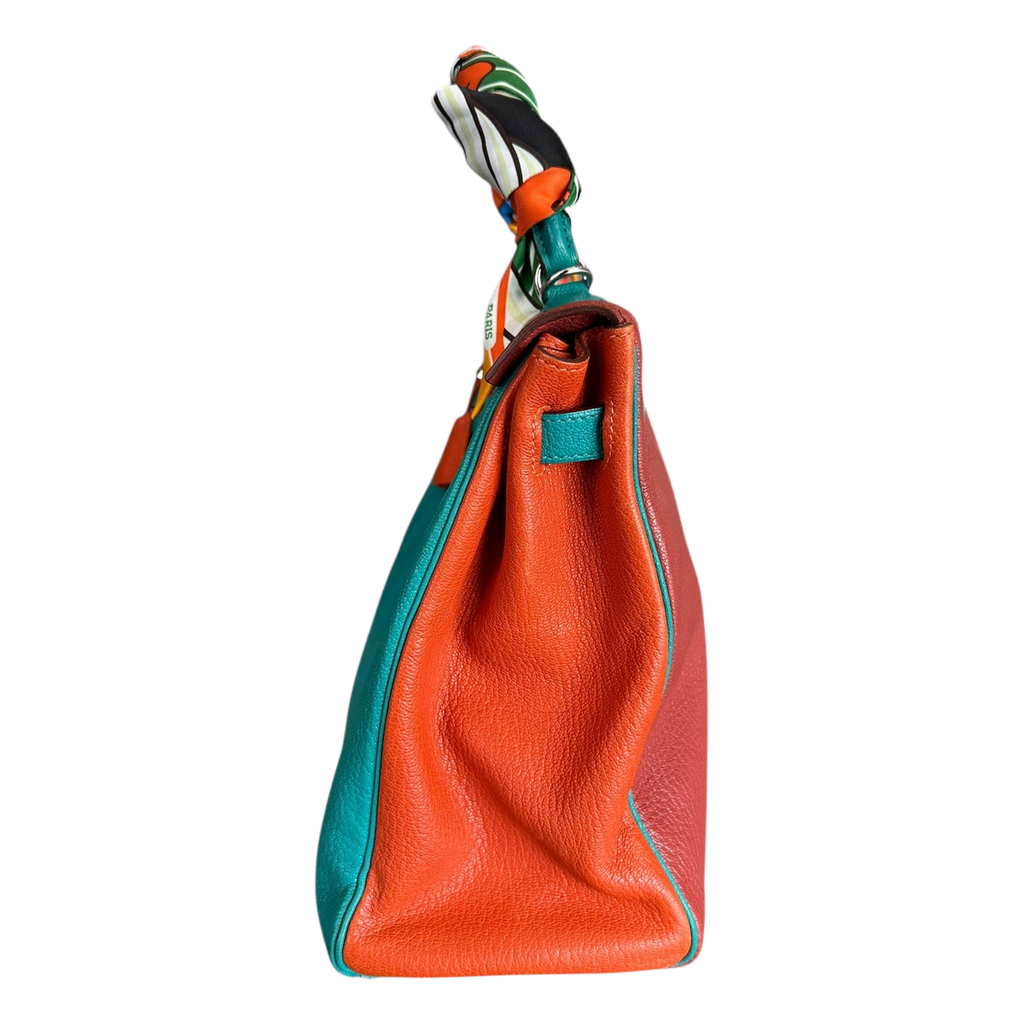 Hermes Blue & Multicolor Togo Retourne Kelly 35 - Morely TrendsHermes Type here:)