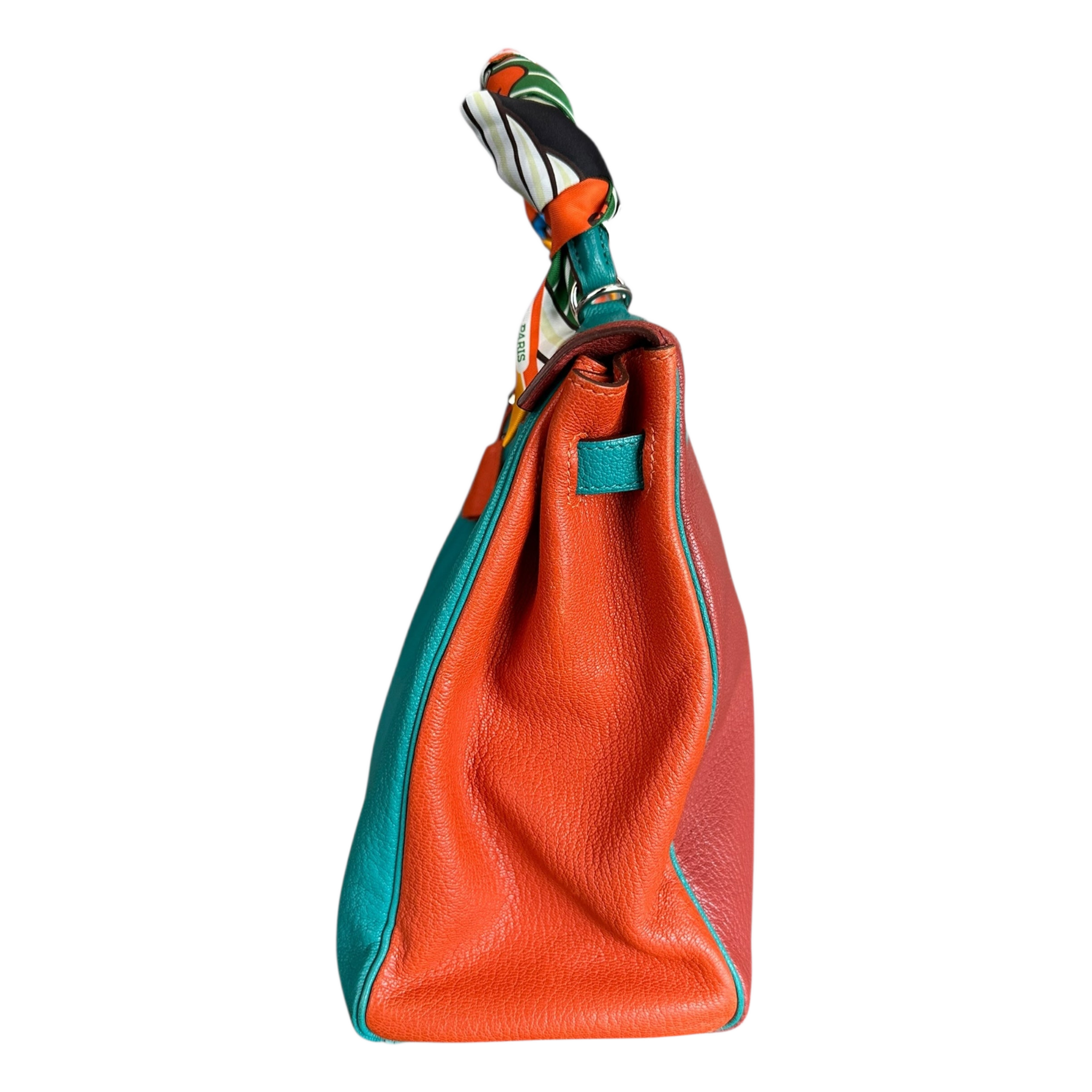 Hermes Blue & Multicolor Togo Retourne Kelly 35 - Morely TrendsHermes Type here:)