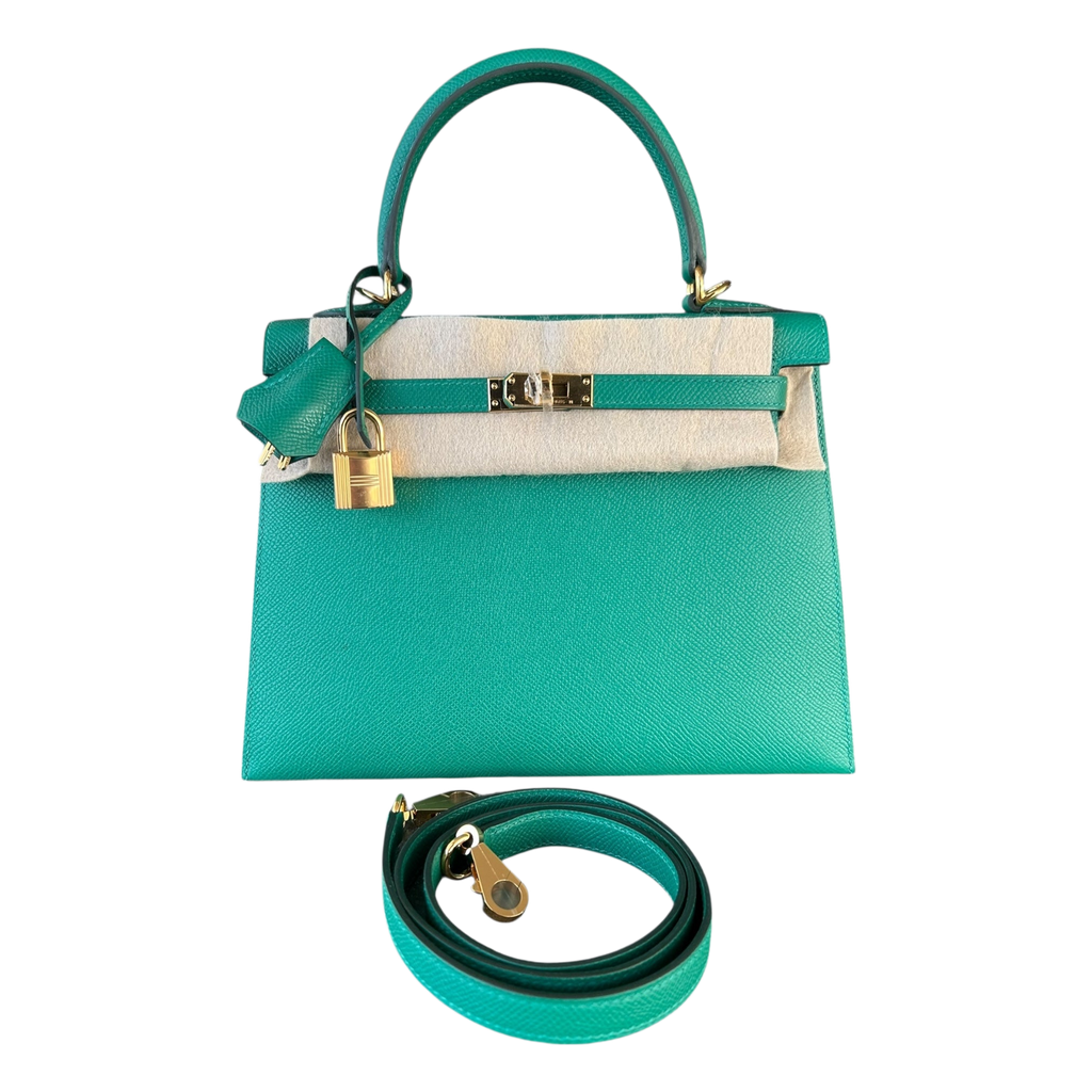 Hermes Vert Jade Epsom & Gold Hardware Kelly 28 - Morely TrendsHermes Type here:)