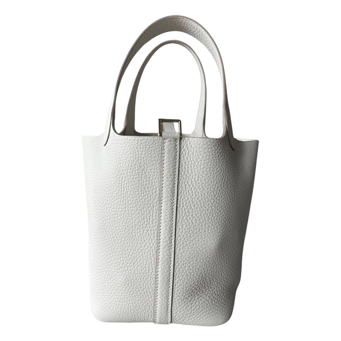 Hermès — Hermes White Clemence Picotin 18