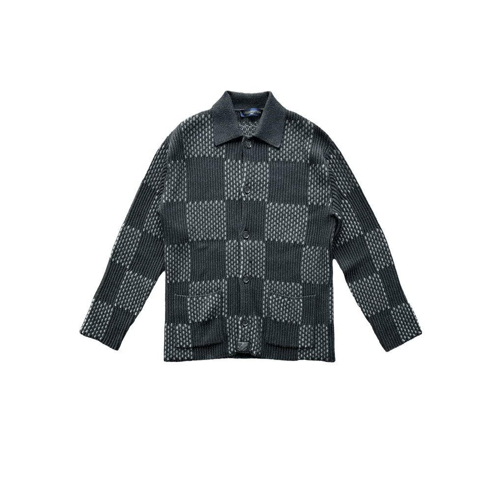 Louis Vuitton Black Damier Wool Cardigan - Morely TrendsLouis Vuitton Type here:)