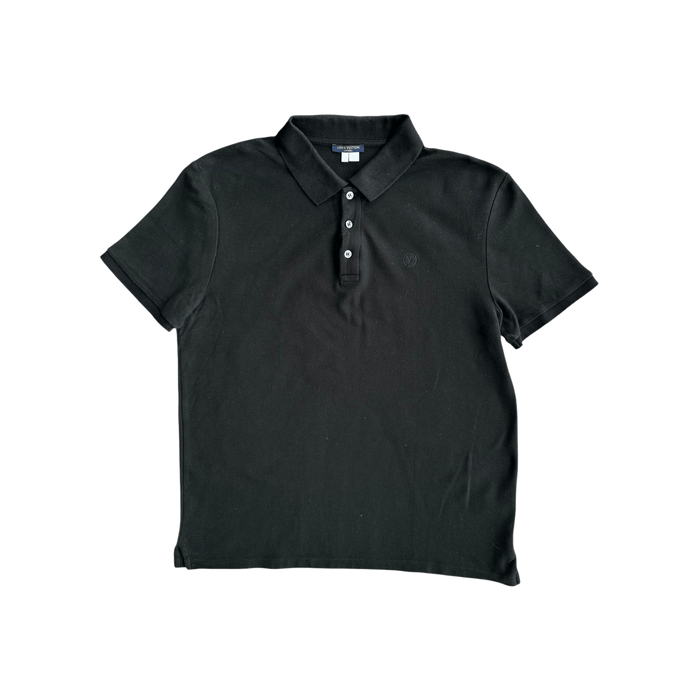 Louis Vuitton — Louis Vuitton Black Embroidered Logo Polo T-Shirt