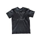 Louis Vuitton Black & White LV Stitch Logo T-Shirt - Morely TrendsLouis Vuitton Type here:)