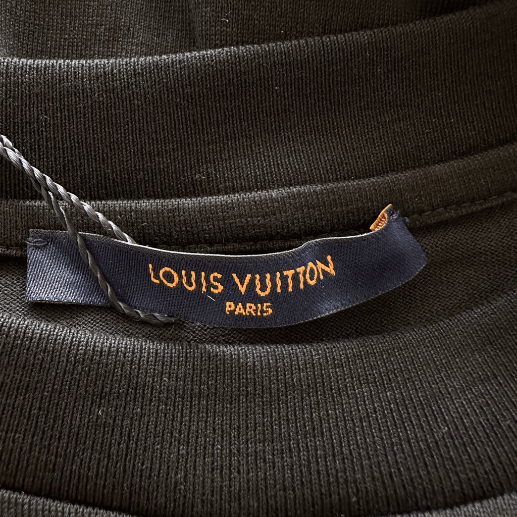 Louis Vuitton Black & White LV Stitch Logo T-Shirt - Morely TrendsLouis Vuitton Type here:)