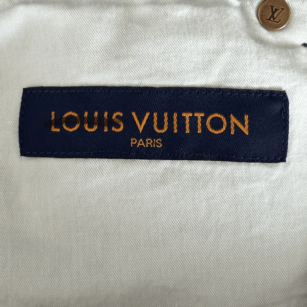 Louis Vuitton Blue Bleached Bandana Monogram Denim Shorts - Morely TrendsLouis Vuitton Type here:)