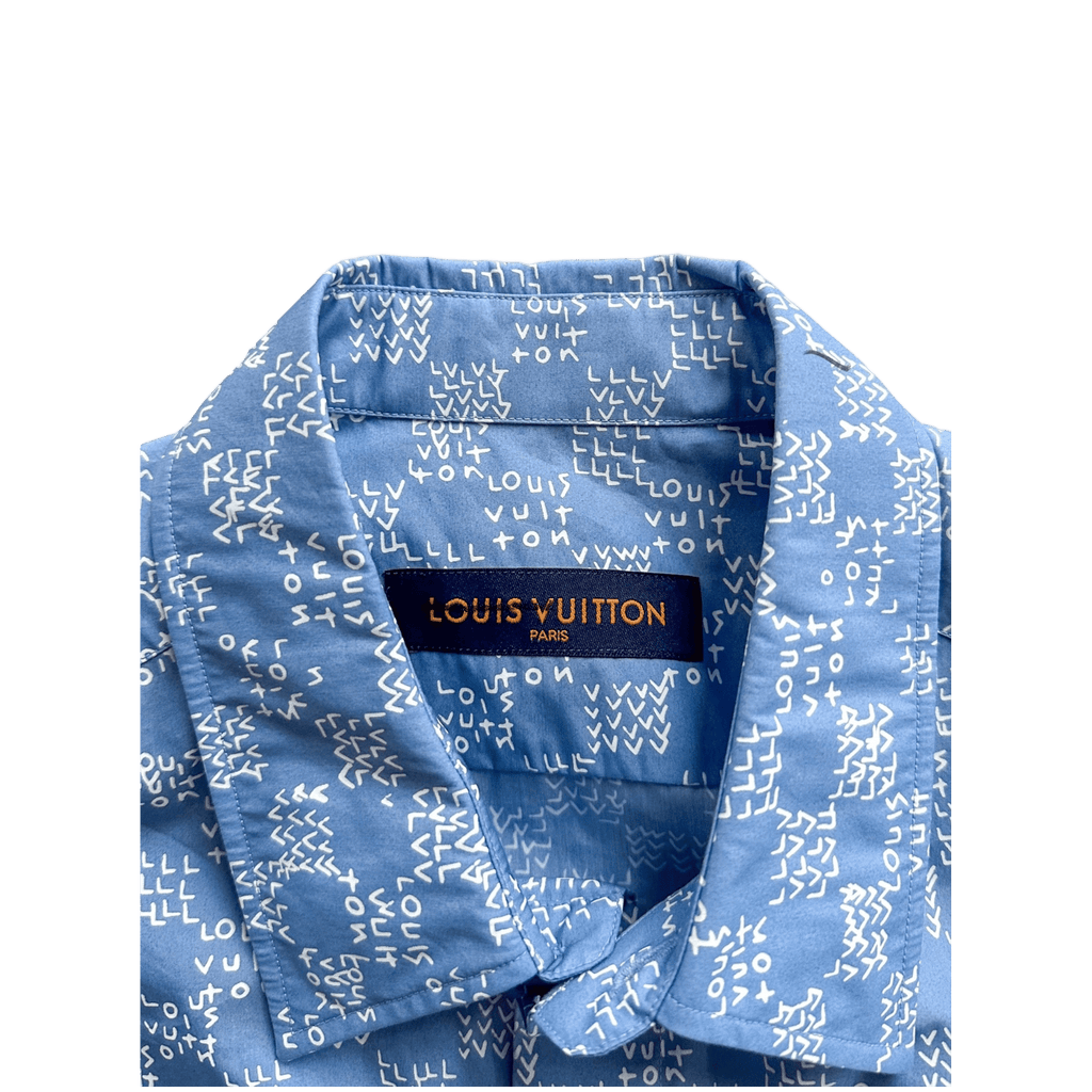 Louis Vuitton Blue LV Spread Damier Button Up Shirt - Morely TrendsLouis Vuitton Type here:)