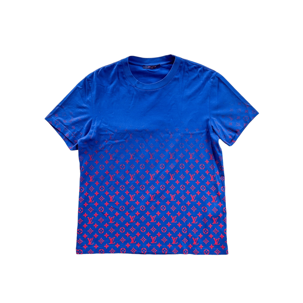 Louis Vuitton Blue & Red Monogram Gradient T-Shirt - Morely TrendsLouis Vuitton Type here:)