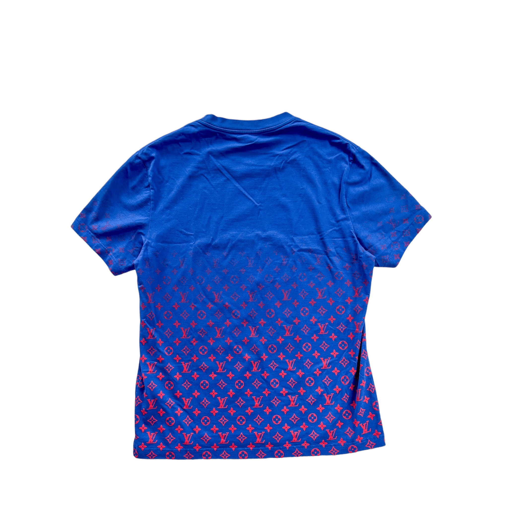 Louis Vuitton Blue & Red Monogram Gradient T-Shirt - Morely TrendsLouis Vuitton Type here:)