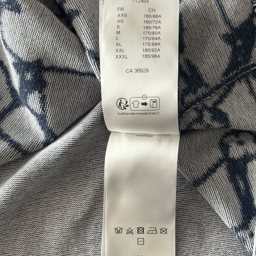 Louis Vuitton Blue & White Barb Wire Monogram Intarsia T-Shirt - Morely TrendsLouis Vuitton Type here:)