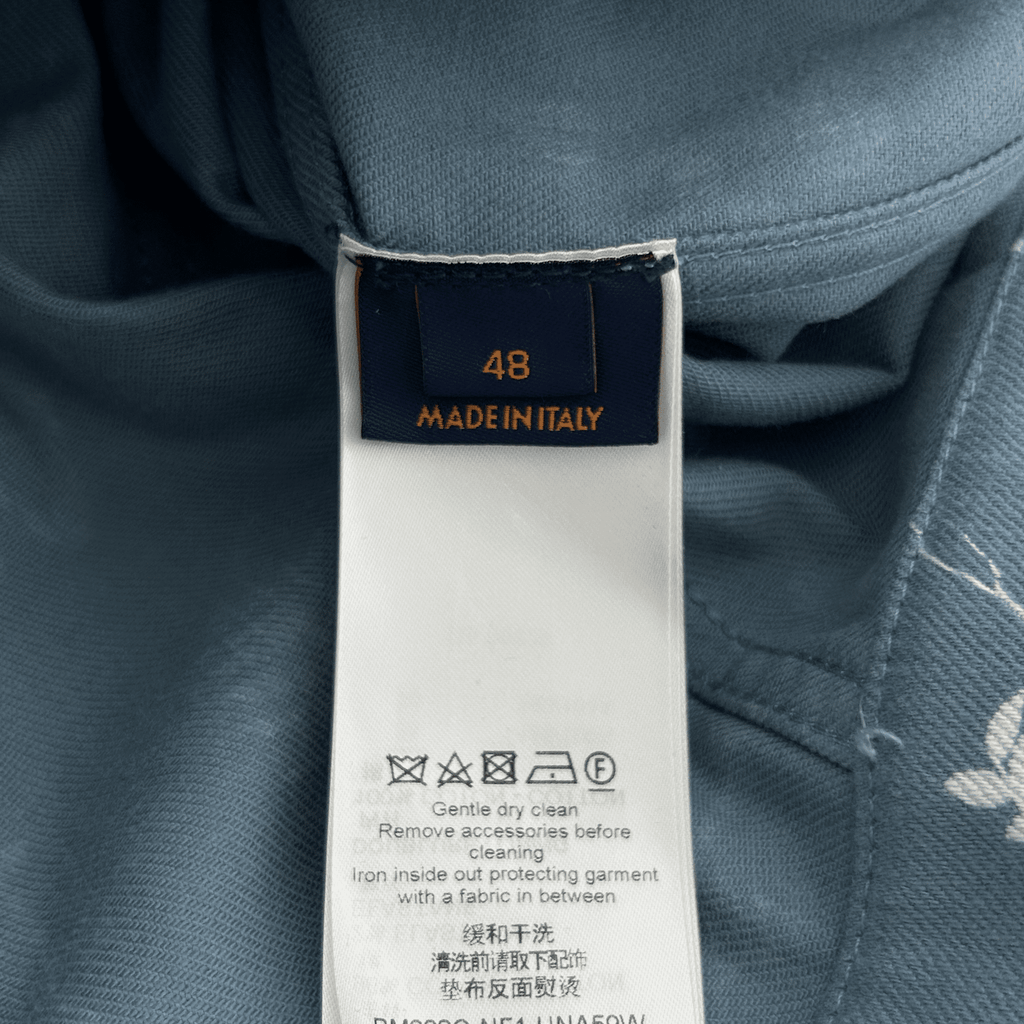 Louis Vuitton Blue & White LV Leaf Denim Jacket - Morely TrendsLouis Vuitton Type here:)
