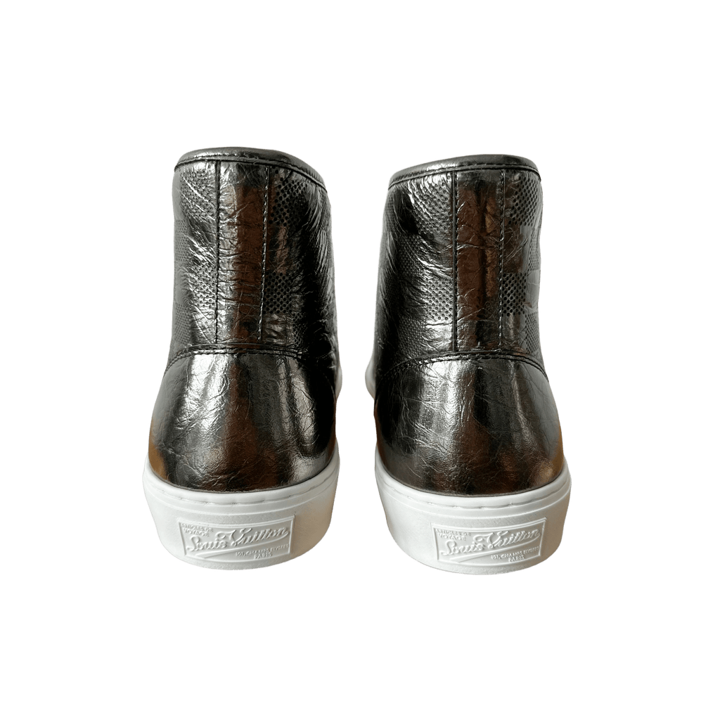 Louis Vuitton Grey Metallic Damier Tattoo Sneaker - Morely TrendsLouis Vuitton Type here:)