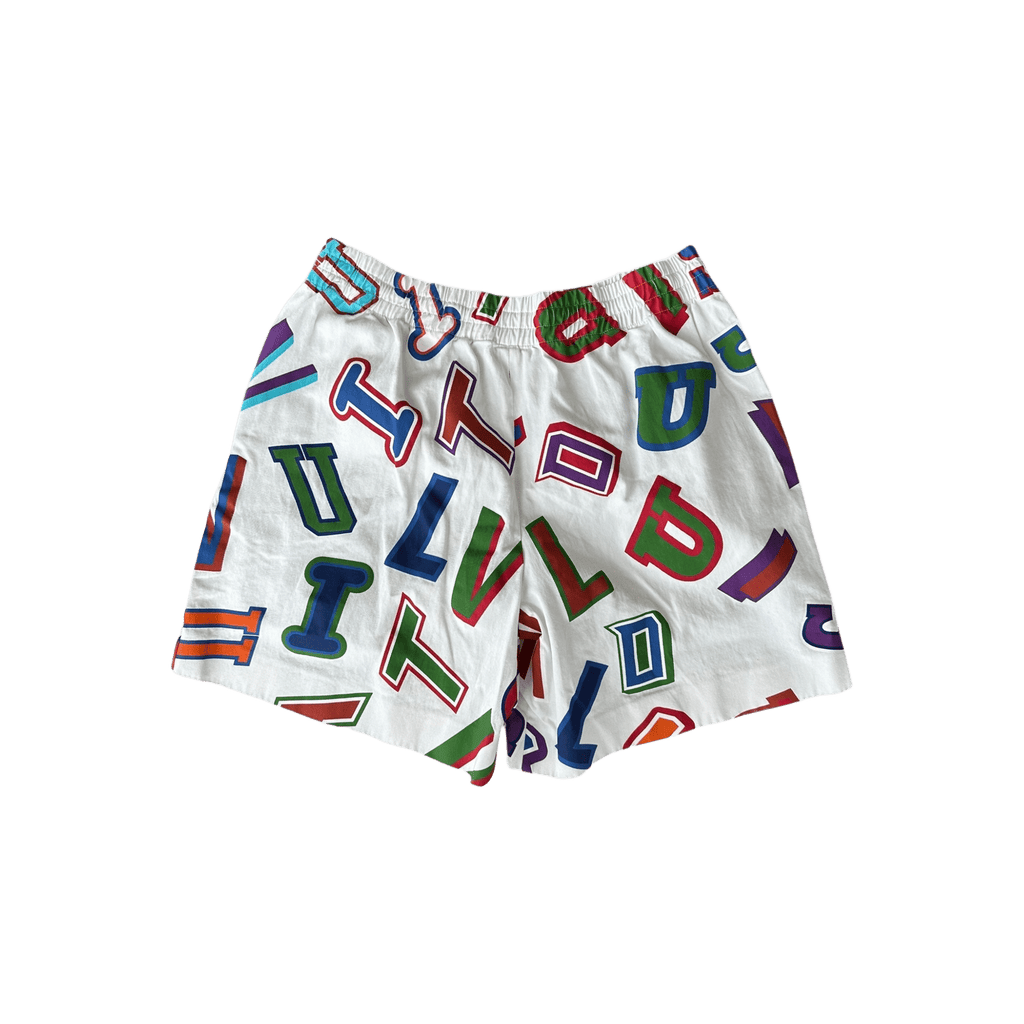 Louis Vuitton NBA White Multicolor Letter Shorts - Morely TrendsLouis Vuitton Type here:)