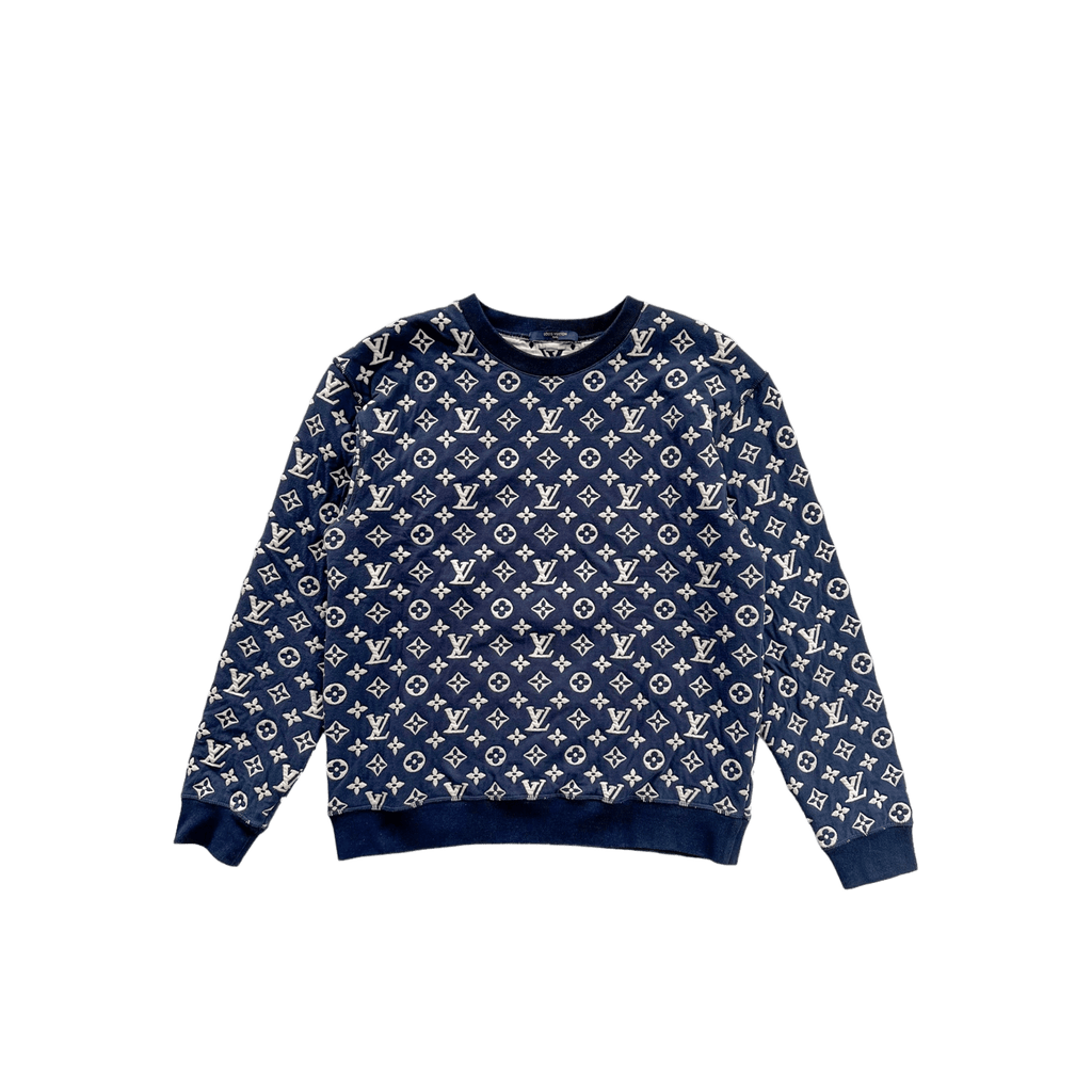 Louis Vuitton Navy & White Monogram Sweater - Morely TrendsLouis Vuitton Type here:)