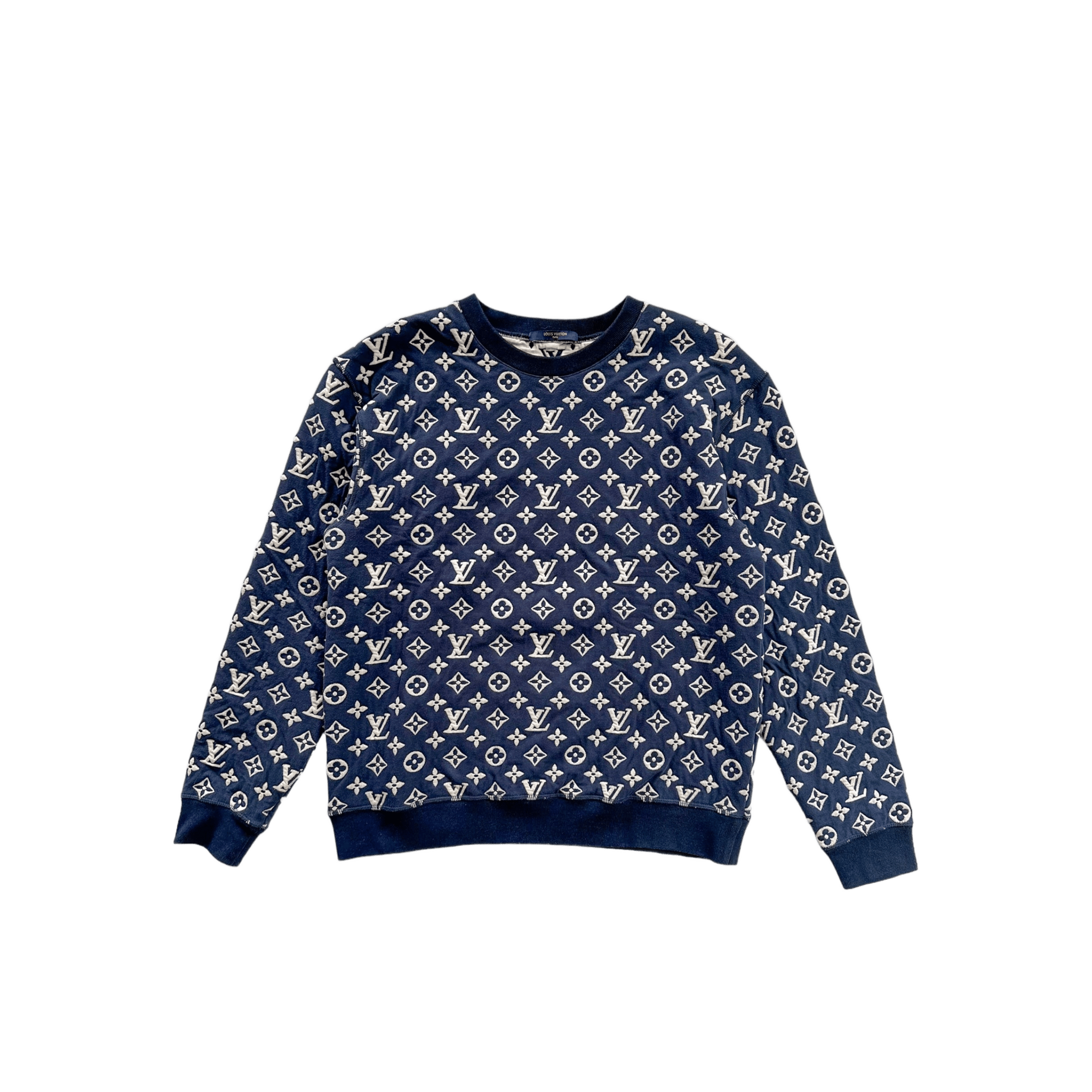 Louis Vuitton Navy & White Monogram Sweater - Morely TrendsLouis Vuitton Type here:)