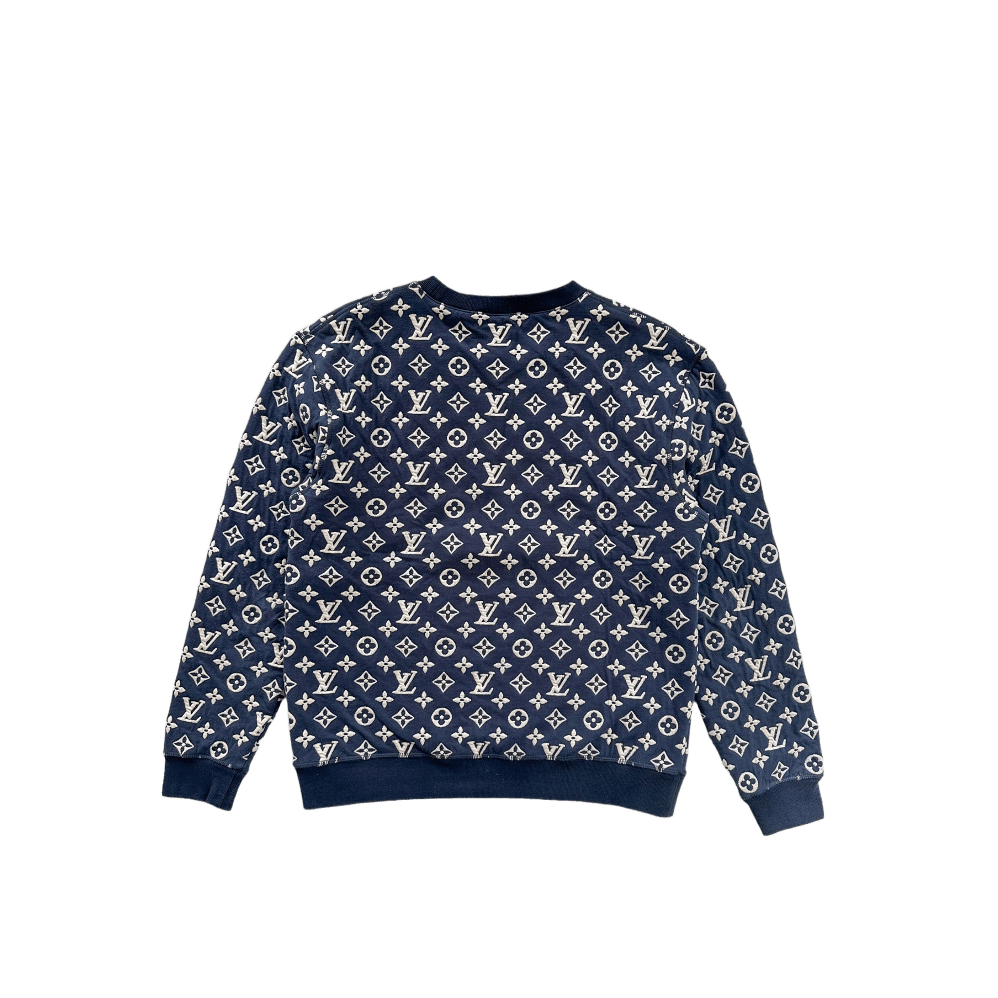 Louis Vuitton Navy & White Monogram Sweater - Morely TrendsLouis Vuitton Type here:)