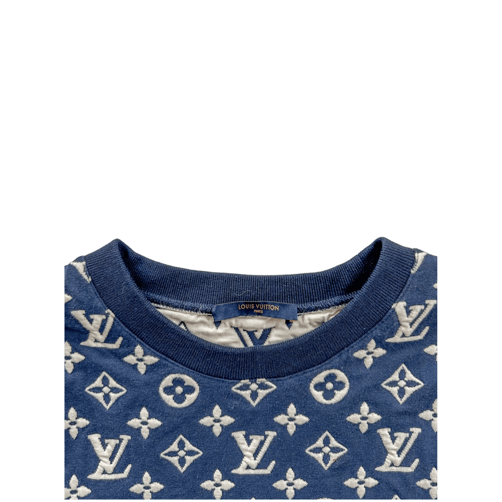 Louis Vuitton Navy & White Monogram Sweater - Morely TrendsLouis Vuitton Type here:)