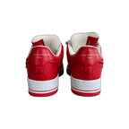 Louis Vuitton Nike Red & White Monogram Air Force 1 - Morely TrendsLouis Vuitton Type here:)