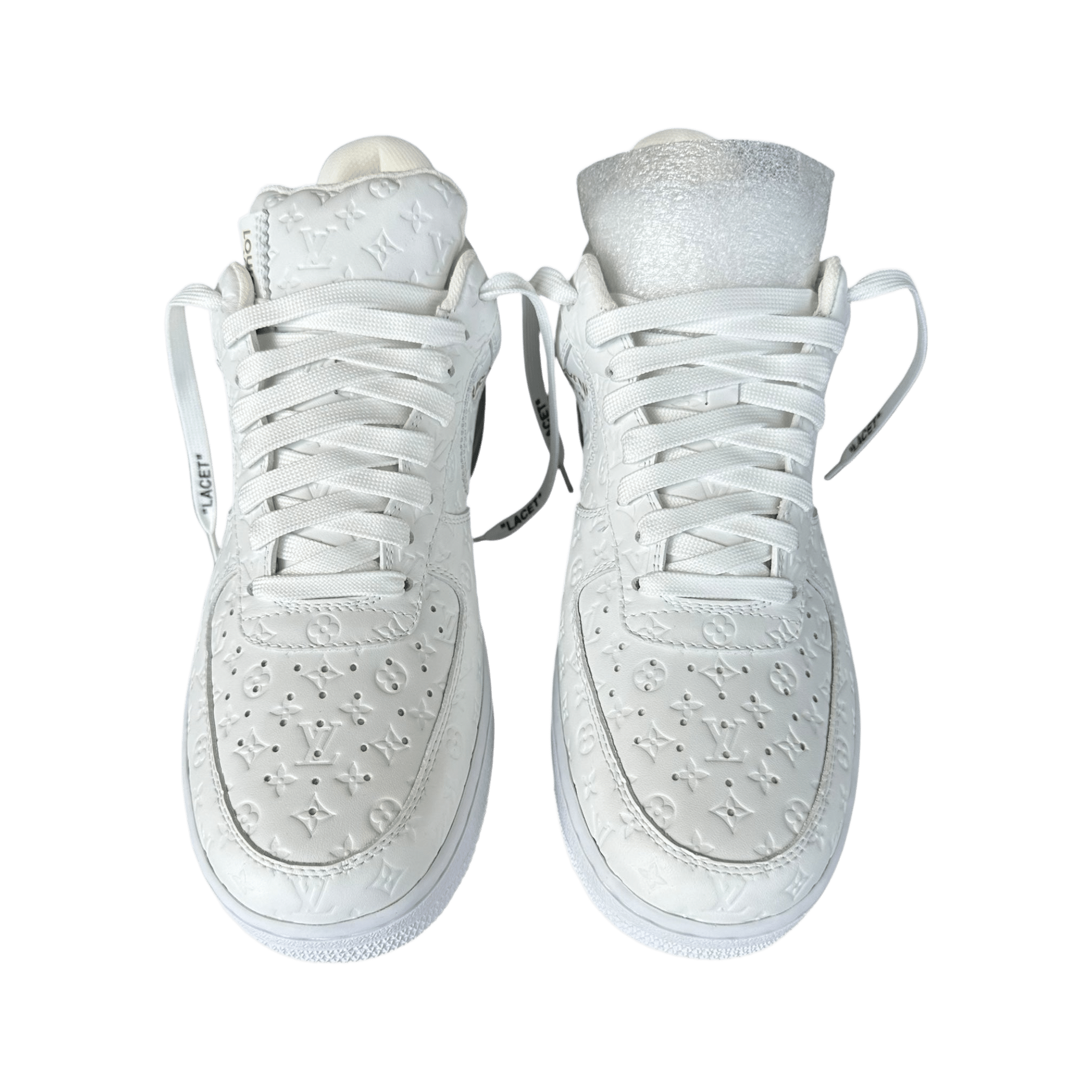 Louis Vuitton Nike White Monogram Low Top Air Force 1 - Morely TrendsLouis Vuitton Type here:)