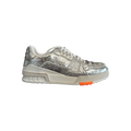 Louis Vuitton Silver & Orange Trainers - Morely TrendsLouis Vuitton Type here:)