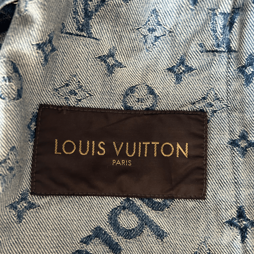 Louis Vuitton Supreme Blue & White Monogram Denim Jacket - Morely TrendsLouis Vuitton Type here:)