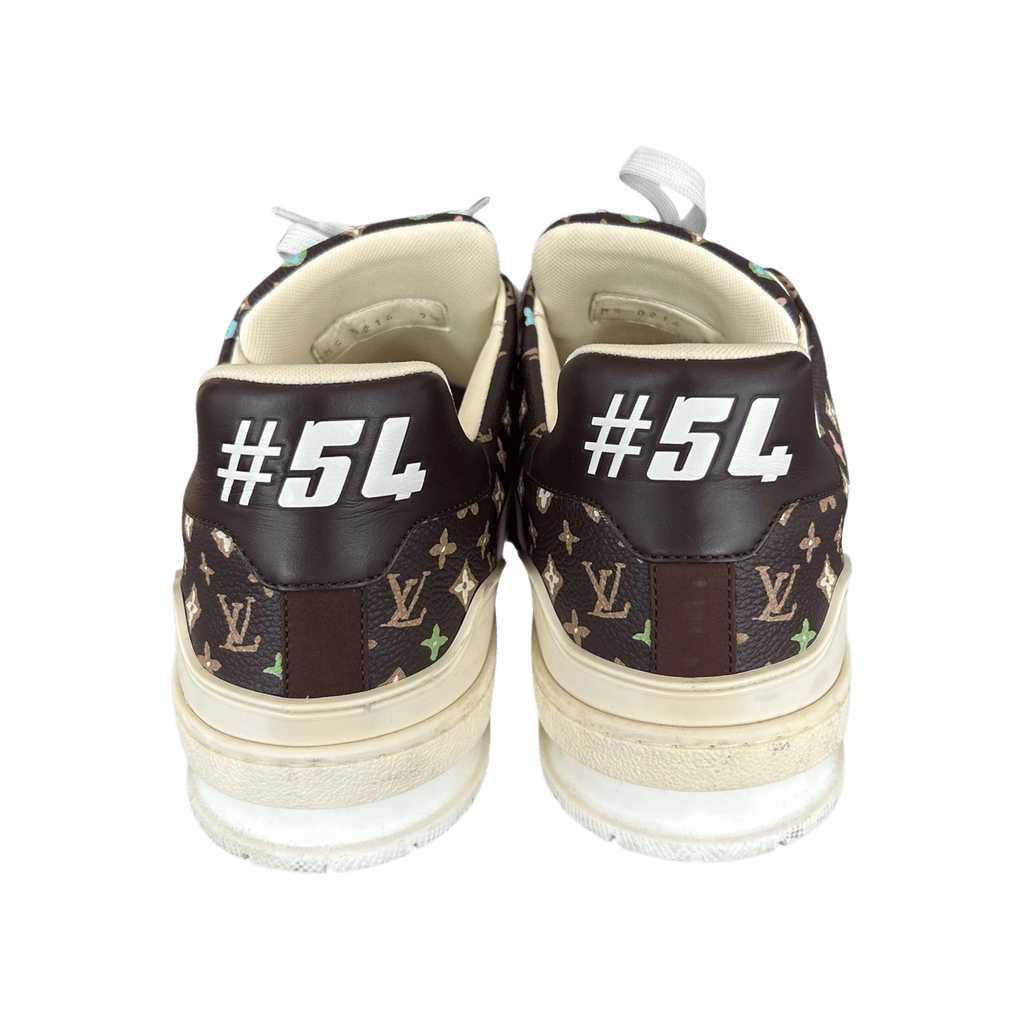 Louis Vuitton Tyler The Creator Brown & Multicolor Monogram Trainers - Morely TrendsLouis Vuitton Type here:)