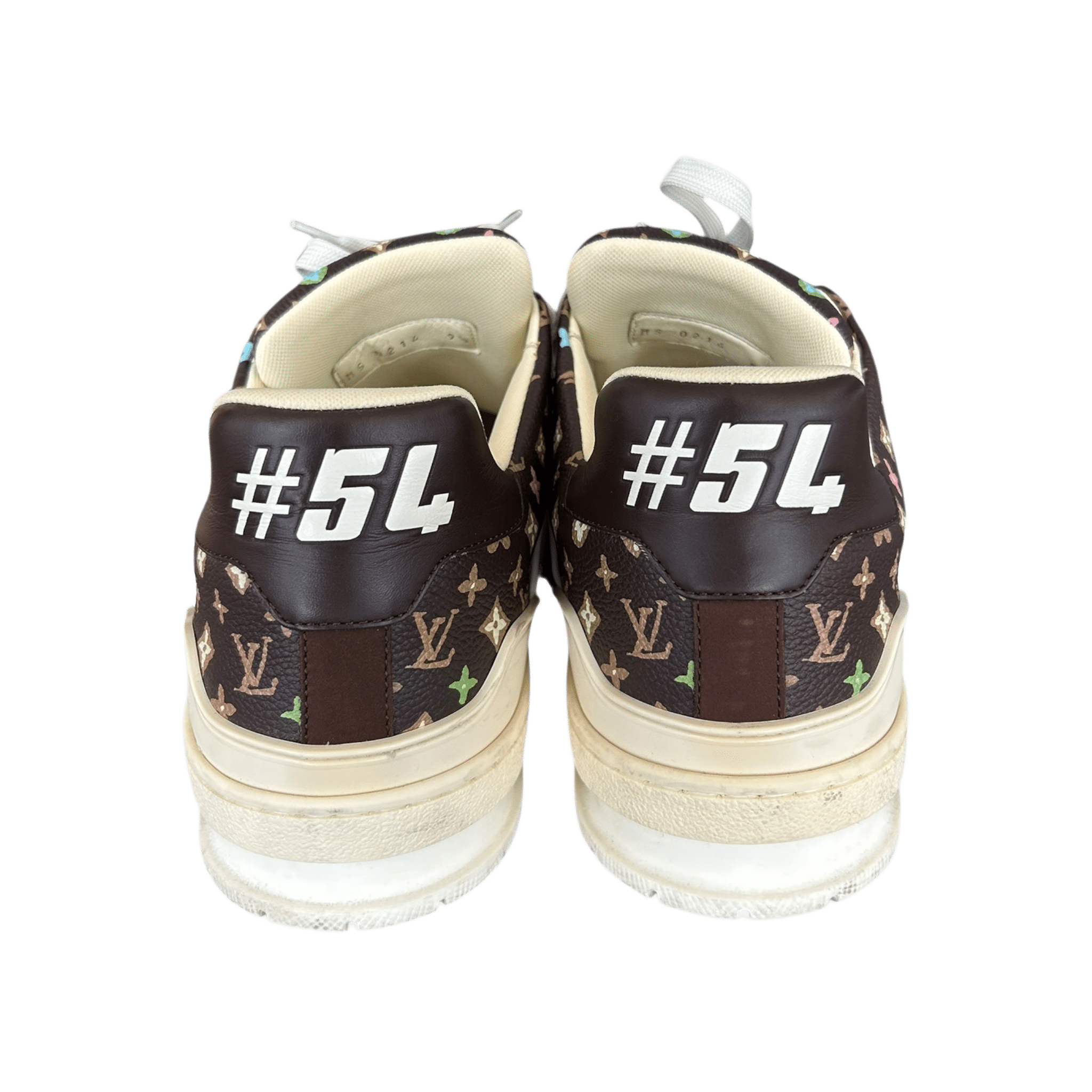 Louis Vuitton Tyler The Creator Brown & Multicolor Monogram Trainers - Morely TrendsLouis Vuitton Type here:)