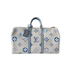 Louis Vuitton White & Blue Watercolor Monogram By The Pool Keepall 50 - Morely TrendsLouis Vuitton Type here:)