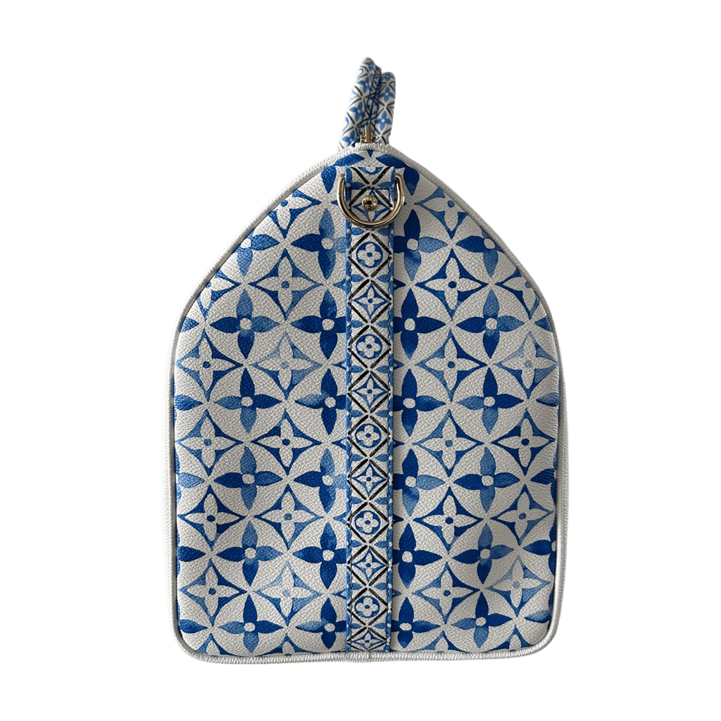 Louis Vuitton White & Blue Watercolor Monogram By The Pool Keepall 50 - Morely TrendsLouis Vuitton Type here:)