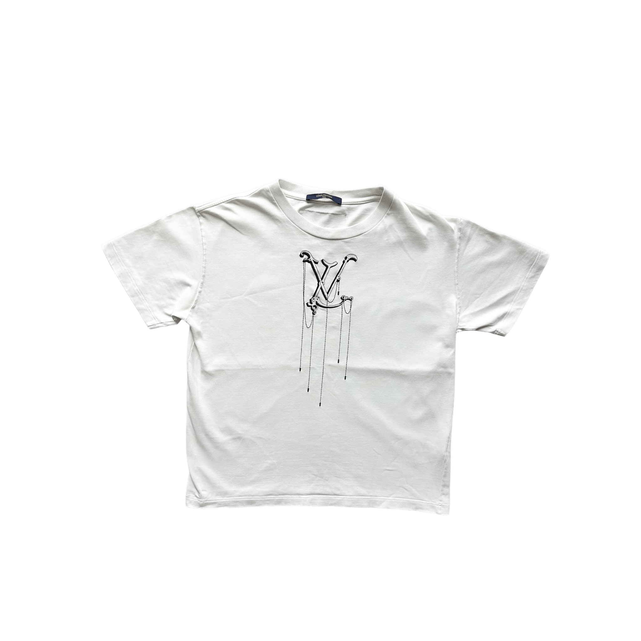 Louis Vuitton White Pendant Logo T-Shirt - Morely TrendsLouis Vuitton Type here:)