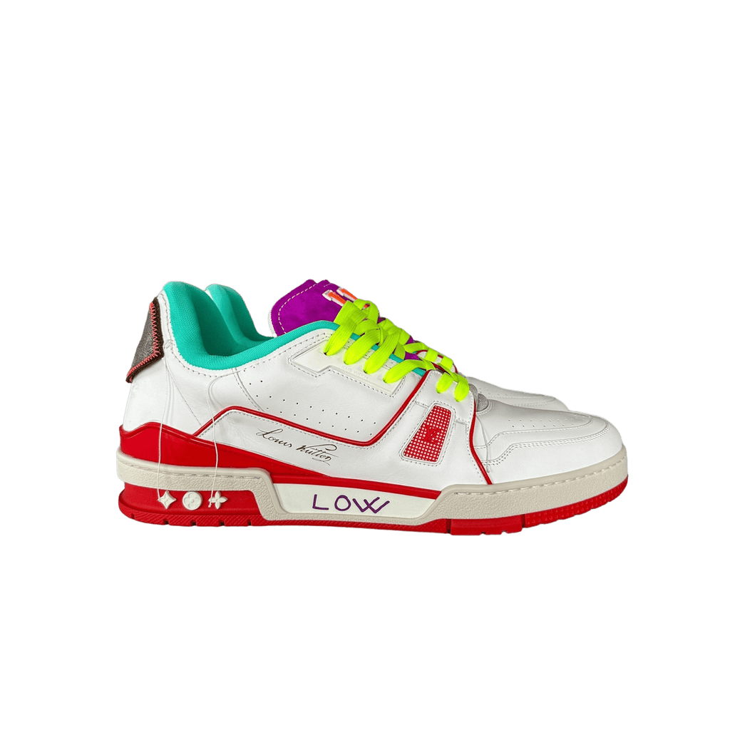 Louis Vuitton White & Red Paris Exclusive Trainer - Morely TrendsLouis Vuitton Type here:)