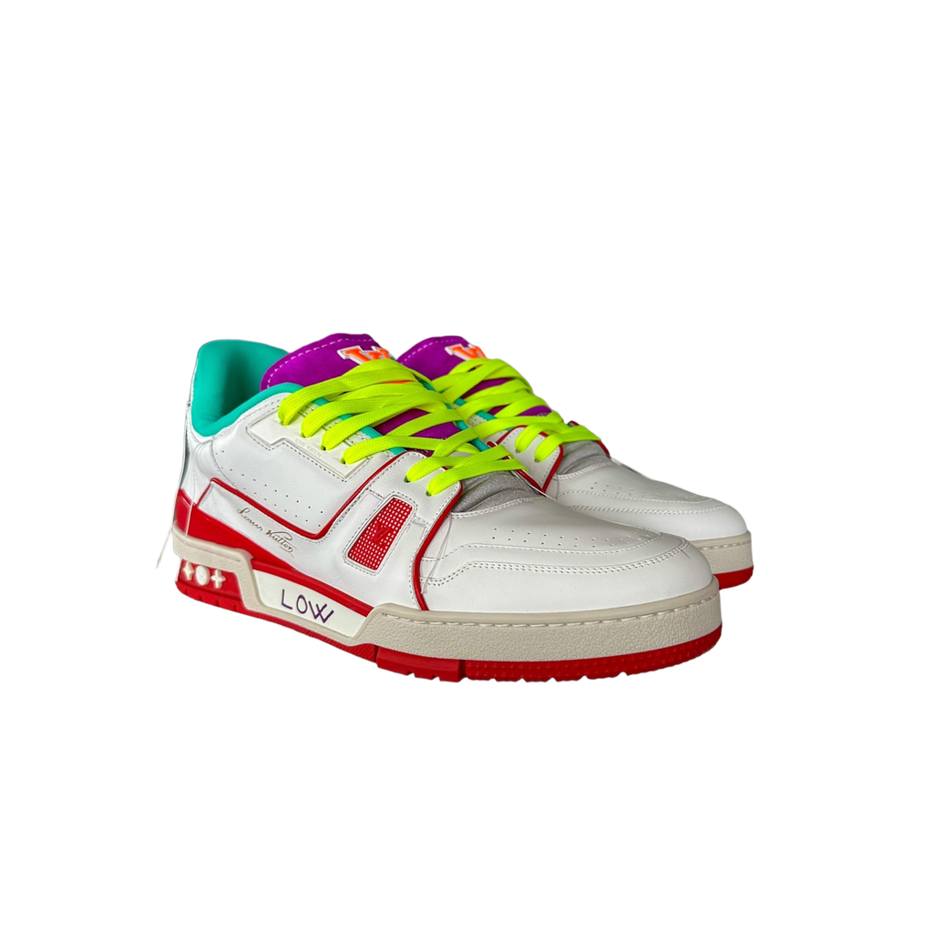 Louis Vuitton White & Red Paris Exclusive Trainer - Morely TrendsLouis Vuitton Type here:)