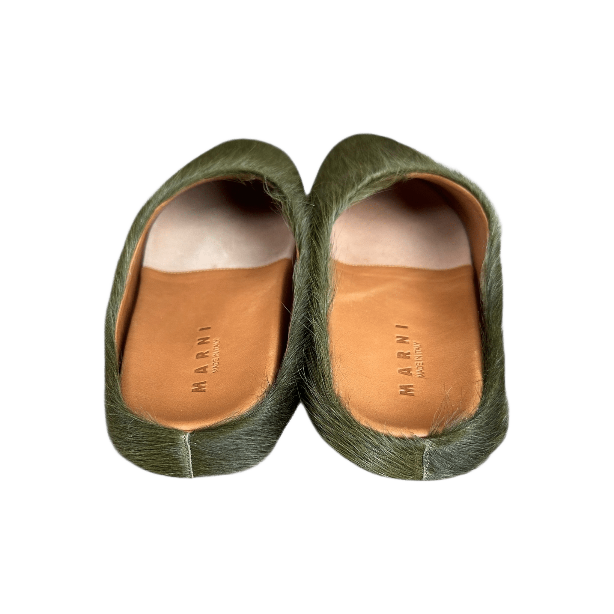 Marni Olive Calfskin Fussbett Sabot Slides - Morely TrendsMarni Type here:)