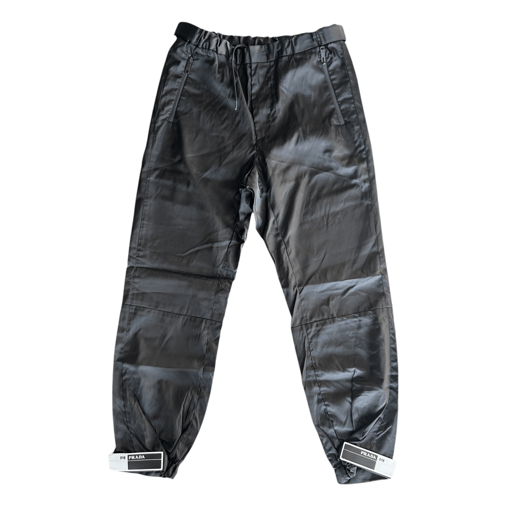 Prada Black Nylon Logo Track Pants - Morely TrendsPrada Type here:)