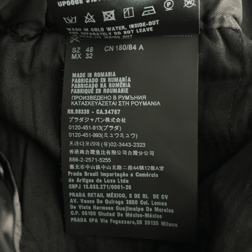 Prada Black Nylon Logo Track Pants - Morely TrendsPrada Type here:)