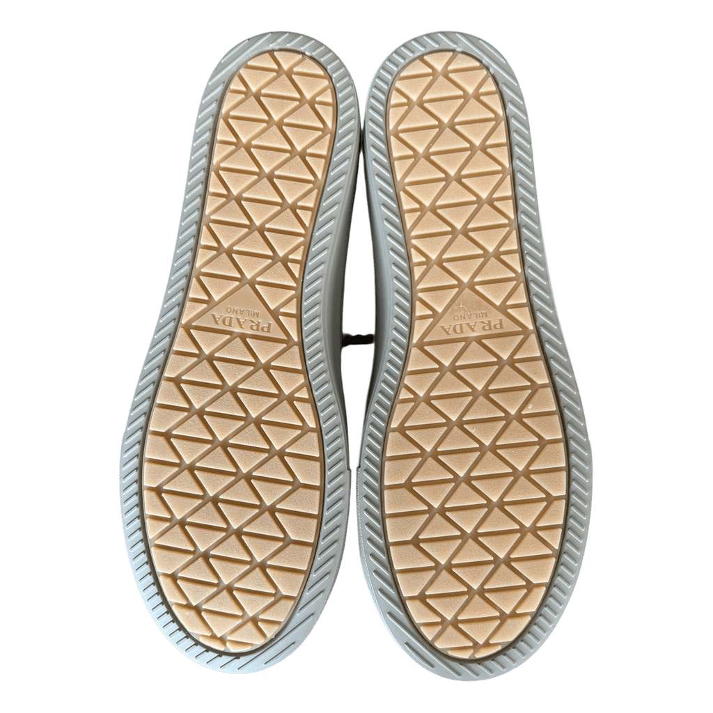 Prada Olive Triangle Logo Canvas Sneakers - Morely TrendsPrada Type here:)