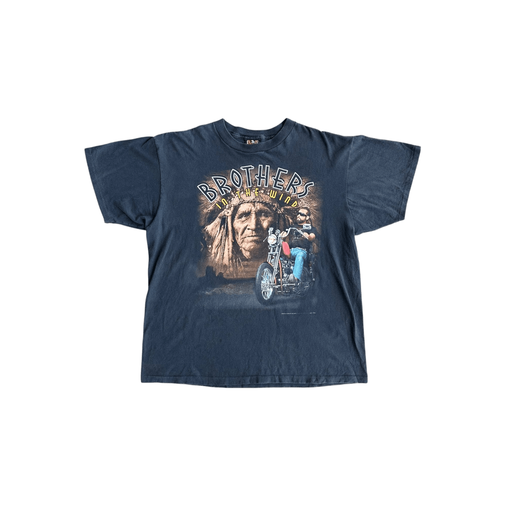 Vintage Black Brothers In The Wind Graphic T-Shirt - Morely TrendsVintage Type here:)