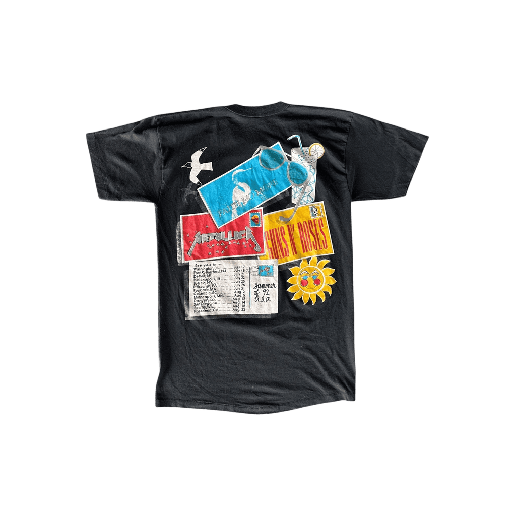 Vintage Black Guns n' Roses x Metallica Faith No More Tour T-Shirt - Morely TrendsVintage Type here:)