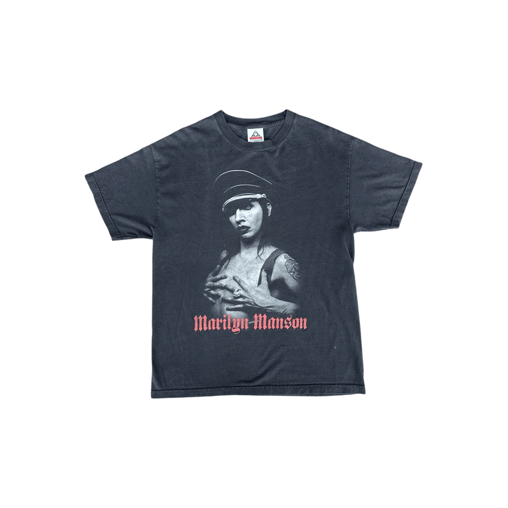 Vintage Black Marilyn Manson Graphic T-Shirt - Morely TrendsVintage Type here:)