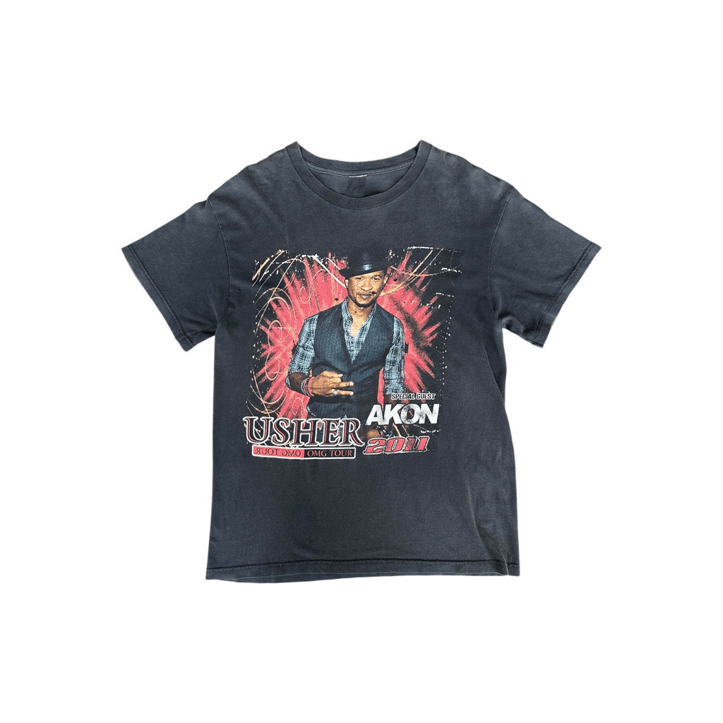 Vintage Black Usher & Akon OMG Tour T-Shirt - Morely TrendsVintage Type here:)