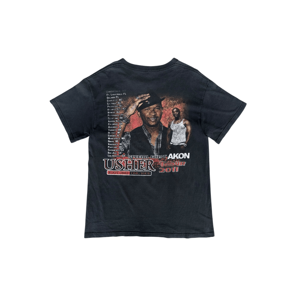 Vintage Black Usher & Akon OMG Tour T-Shirt - Morely TrendsVintage Type here:)