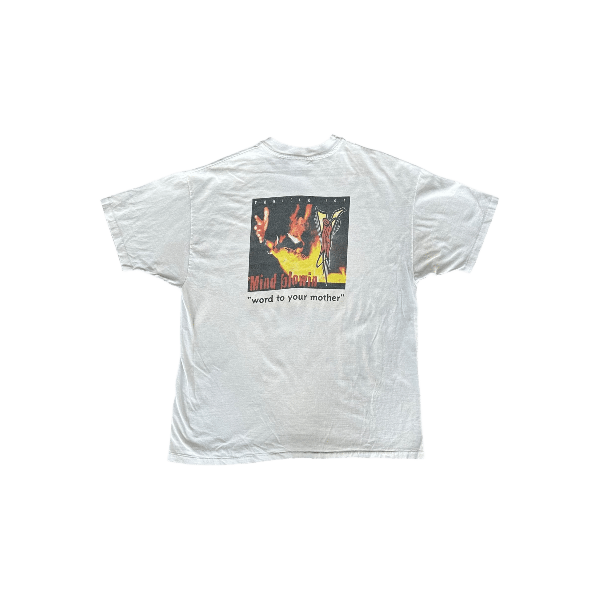 Vintage White Vanilla Ice Mind Blowin Album T-Shirt - Morely TrendsVintage Type here:)